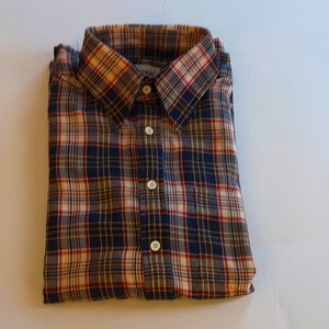 Vintage Vardon men’s medium red gray flannel type long sleeve button shirt.